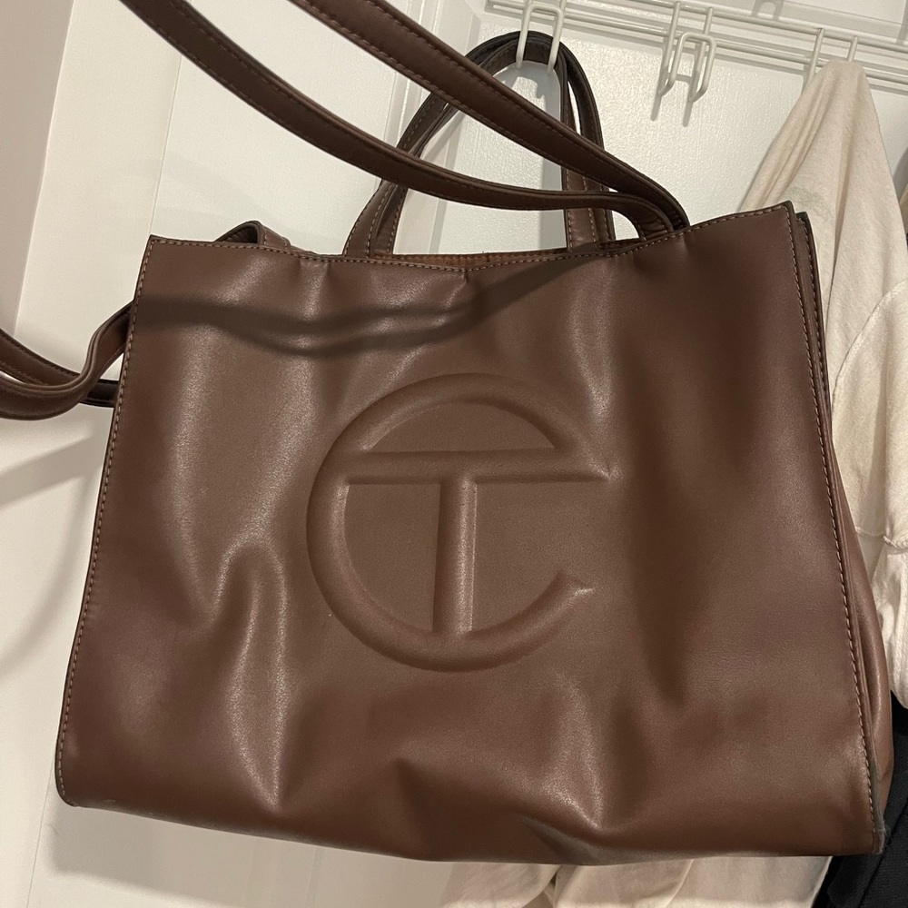 Brown Telfar (medium) good used condition